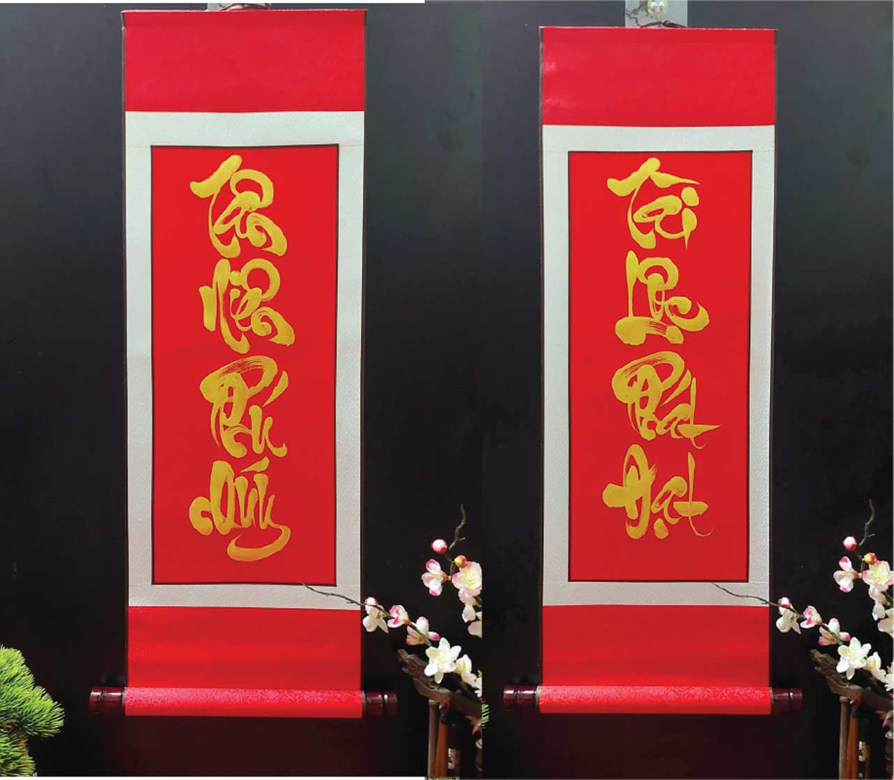 cau-doi-tet-4-chu-thu-phap