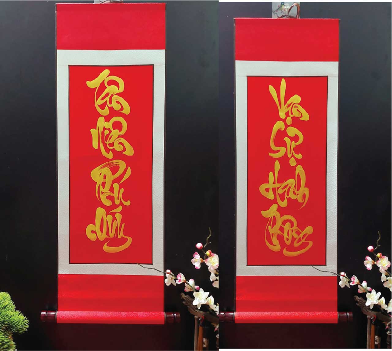 cau-doi-tet-4-chu-thu-phap