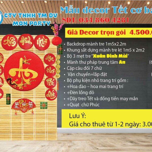 chi-phi-trang-tri-tet-voi-met-tre-thu-phap