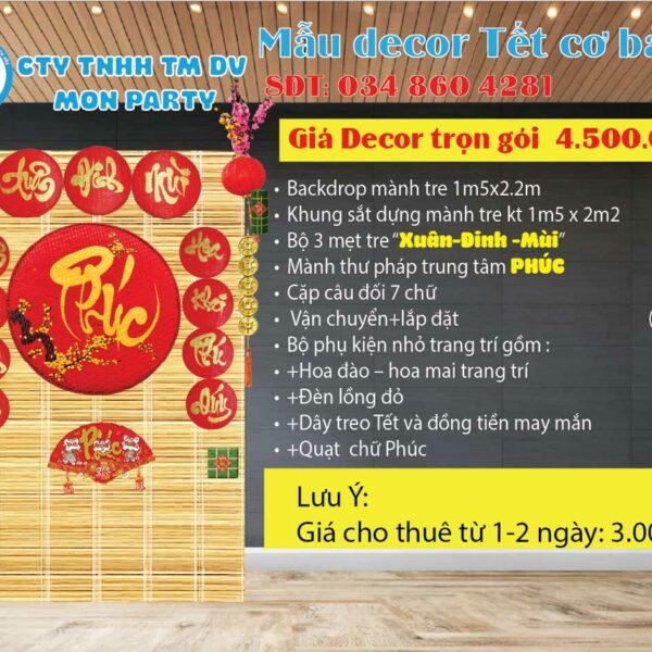 chi-phi-trang-tri-tet-voi-met-tre-thu-phap